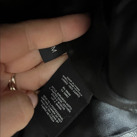 Theory Leather Shrunken Moto Jacket Size M - Picture 4 of 5